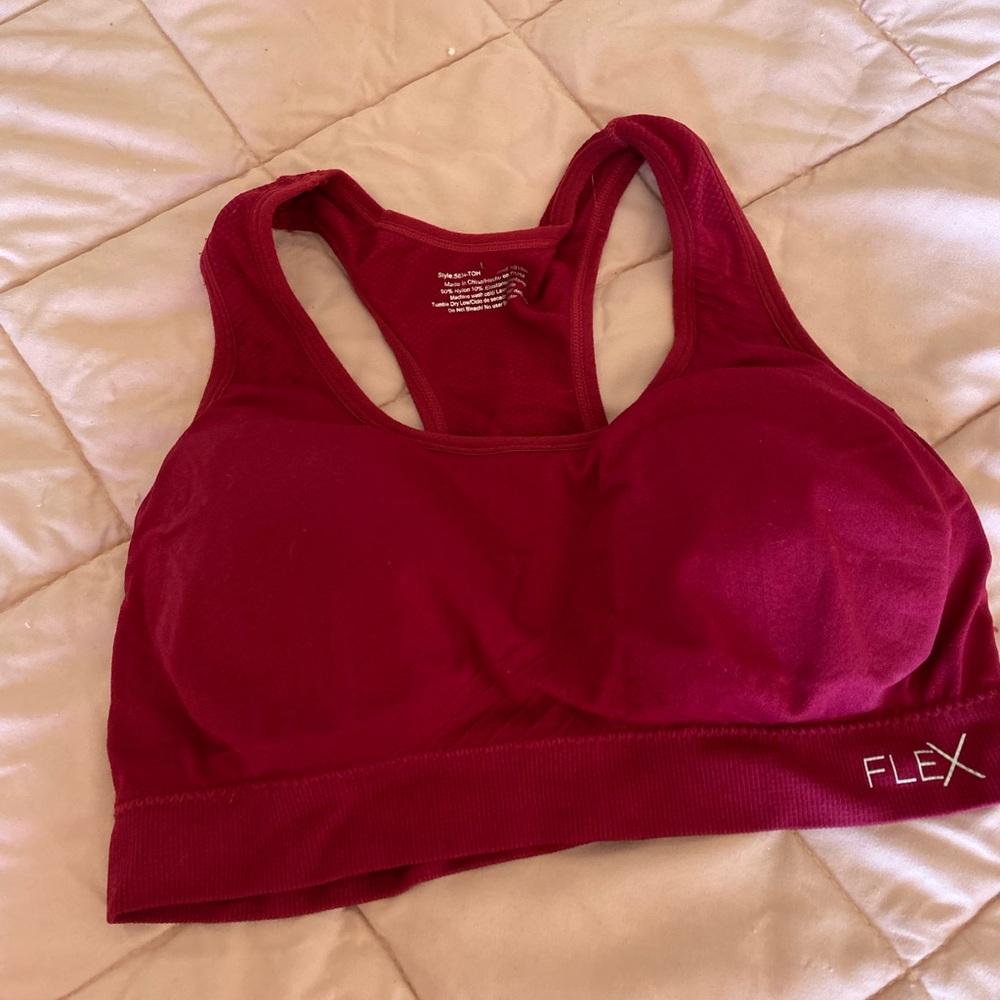 FLEX Women's Burgundy Sports Bra